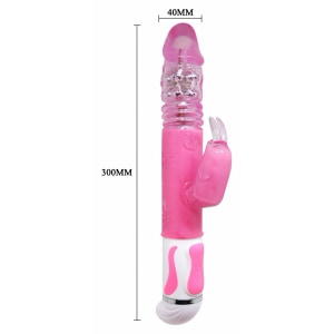 Vibrator Rabbit Rotație Și Împingere Fascination Roz Thumb 3