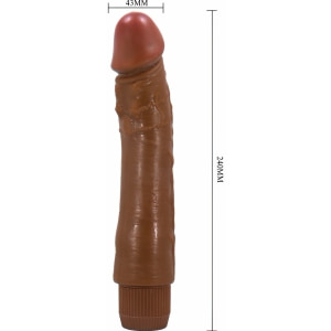 Vibrator Realist Ergonomic Pentru Cuplu 24cm Multi‑viteze Maro Thumb 13
