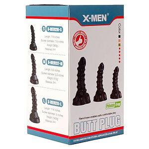 Anal Plug X-MEN Monster Plug 3 L Negru Thumb 3