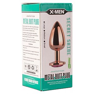 Anal Plug X-MEN Secret Shade Metal S Auriu Thumb 3