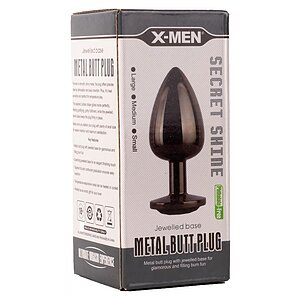 Anal Plug X-MEN Secret Shine S Negru Thumb 3