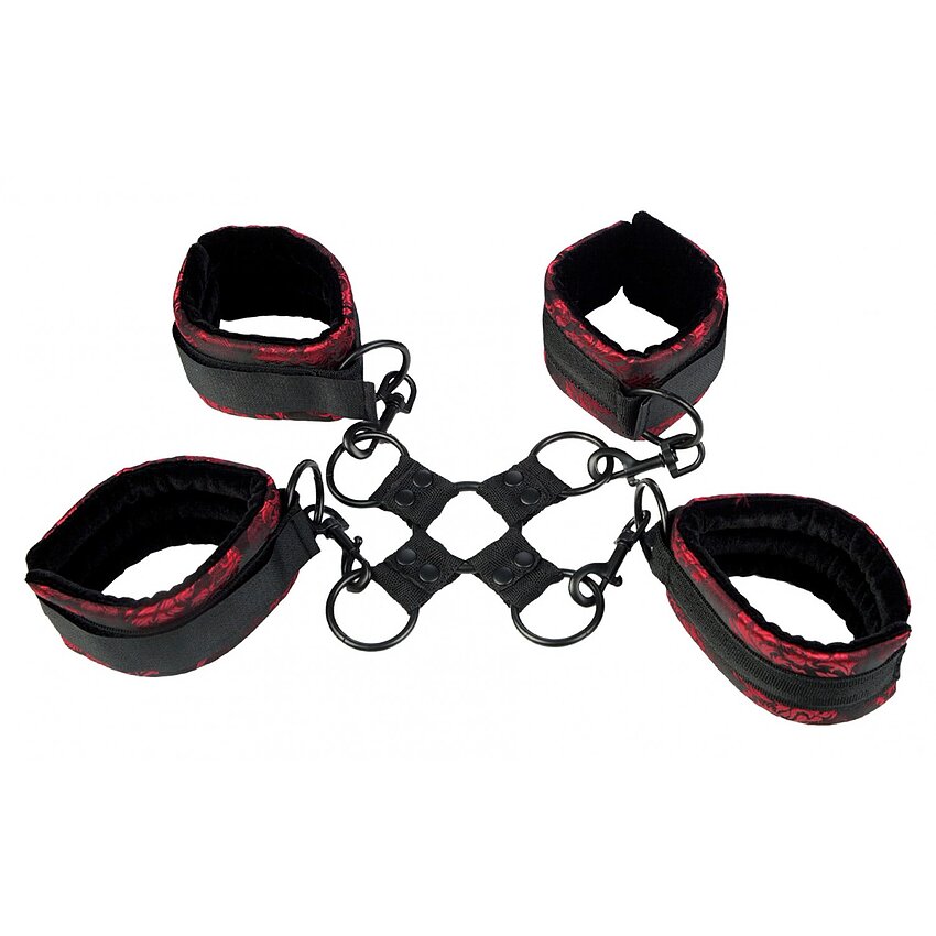 Set Cătușe Scandal Mâini Și Picioare Negru