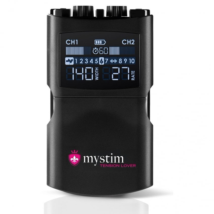 Mystim Tension Lover 2, EStim Reîncărcabil cu 2 Canale Negru