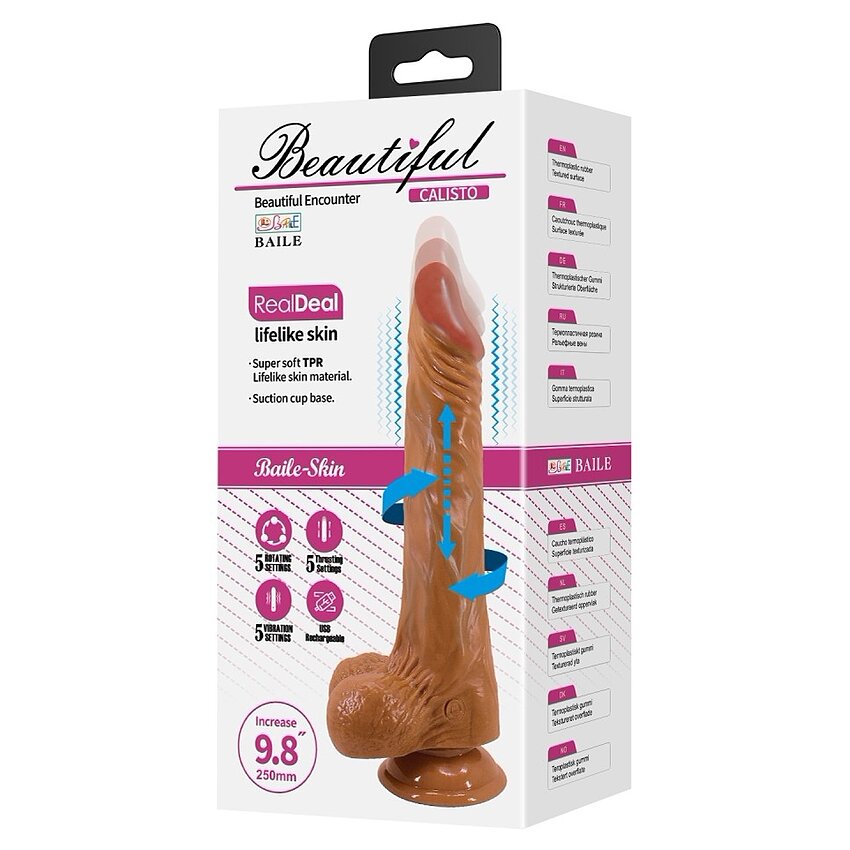 Debra Calisto 9,8 cm – Vibrator Rotativ cu Ventuză Discret