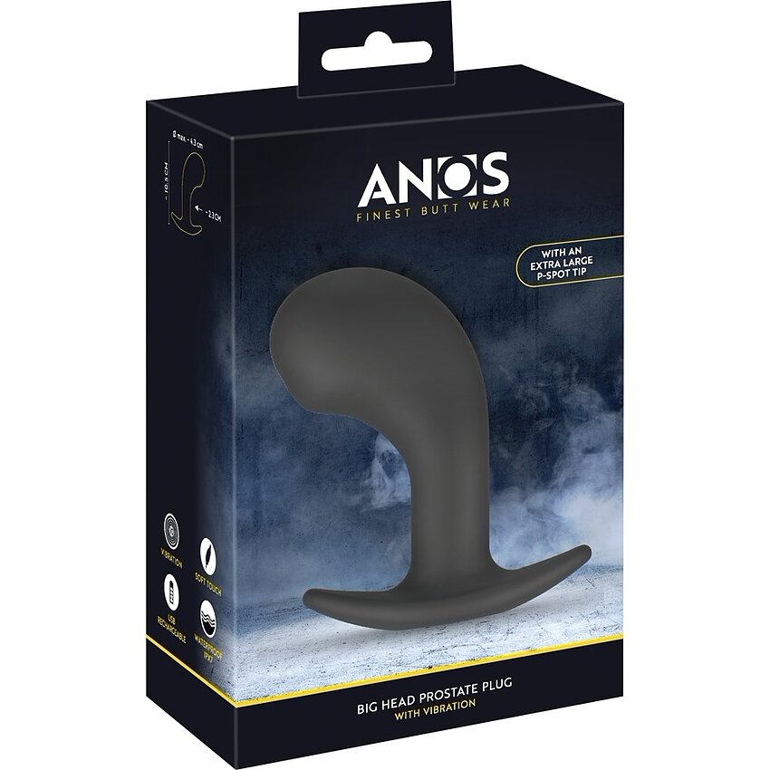 ANOS Big Head — Plug Prostatic cu Cap Mare, 10 Moduri