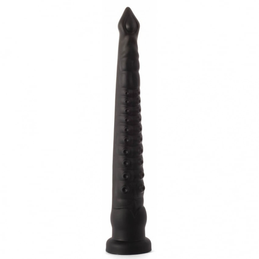 X Men Plug Anal PVC Negru cu Ventuză, 59 cm, Stimulare