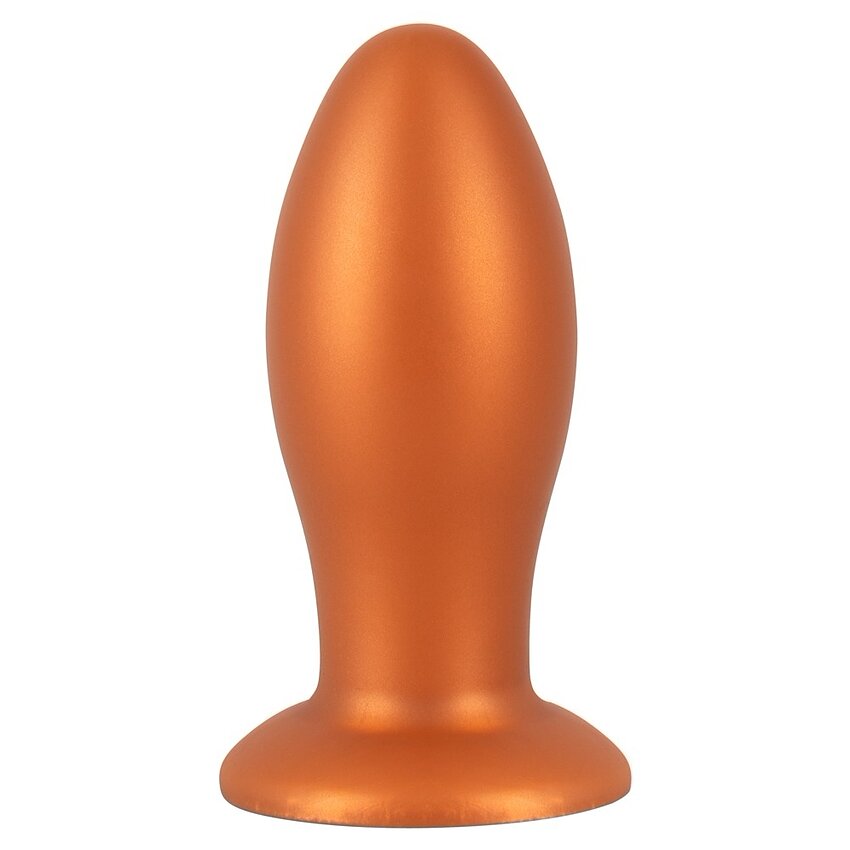 Plug Anal XL ANOS — silicon Moale, Ventuză 6.4 cm Maro