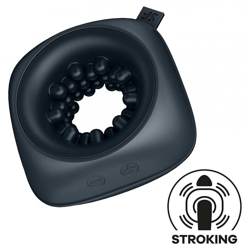 Masturbator Cu Vibrații Ring Stroker Negru