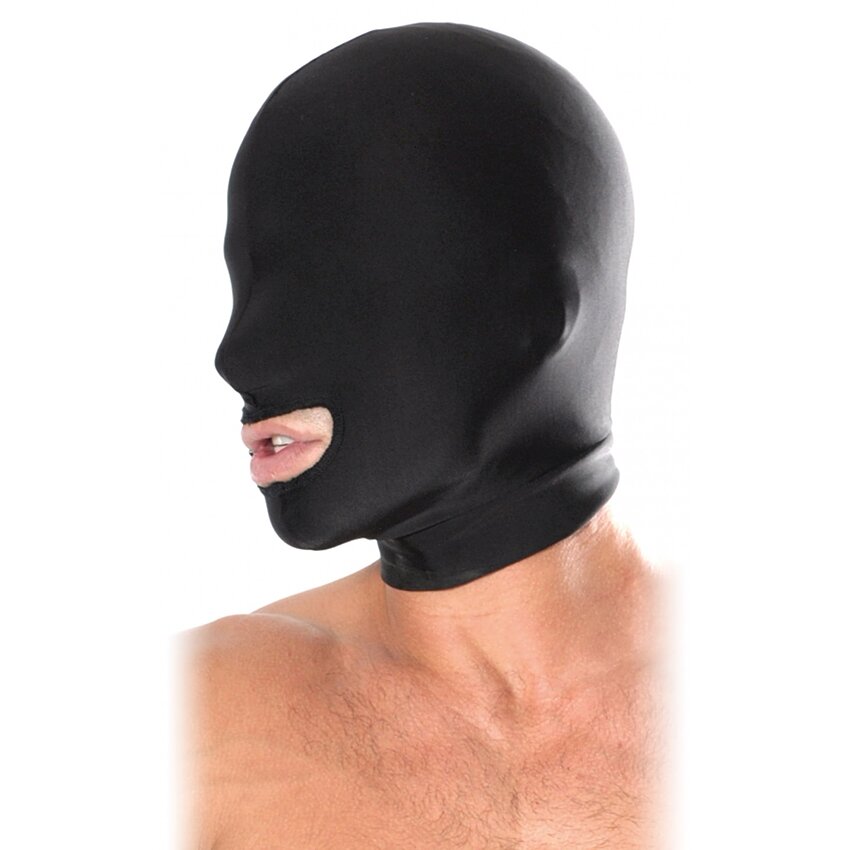 Mască Erotică pentru BDSM cu Gură Accesibilă Negru