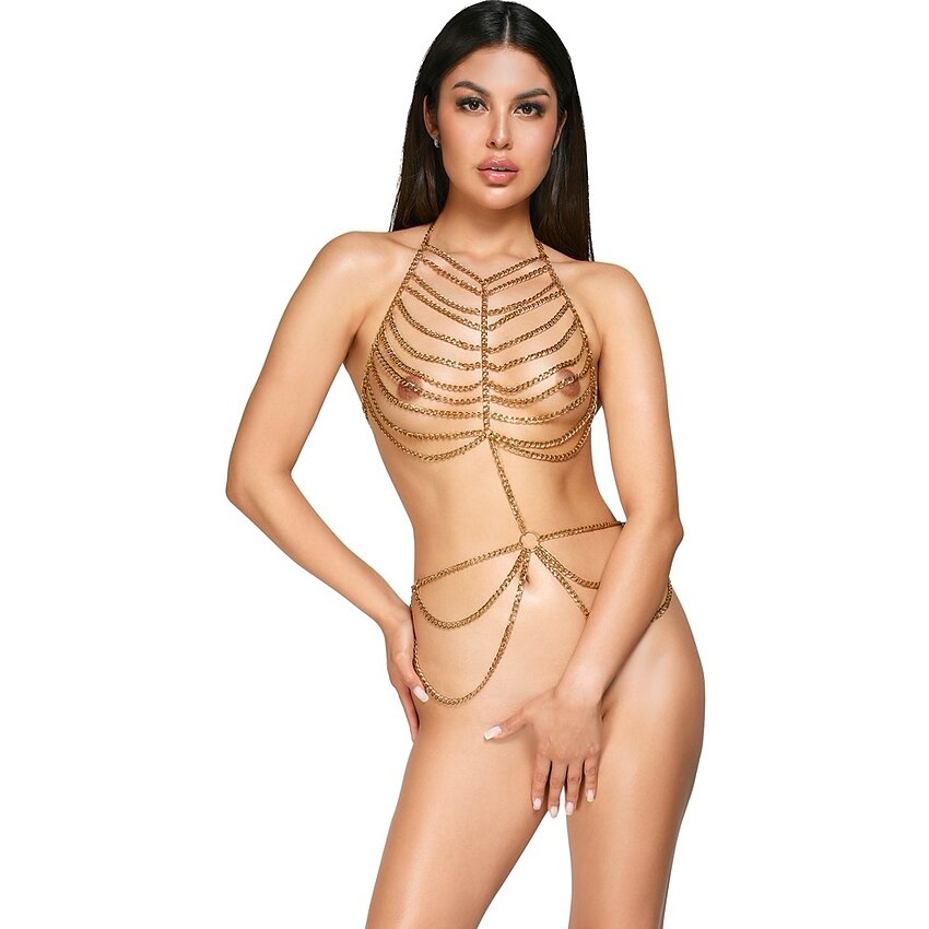 Cottelli Collection – Lanț De Corp Sofisticat Auriu