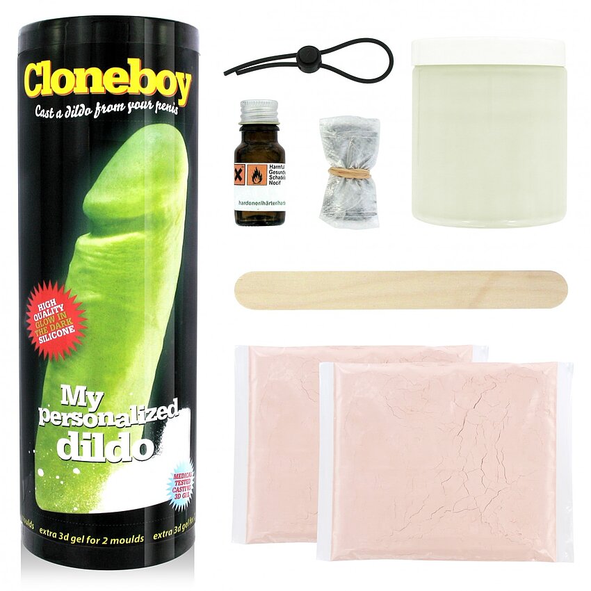 Clonă Pentru Penis Cu Dildo Glow In The Dark Verde