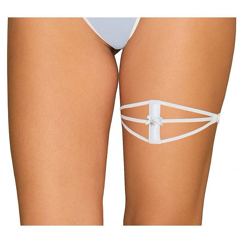 Jartieră Obsessive A760 Alb S-M