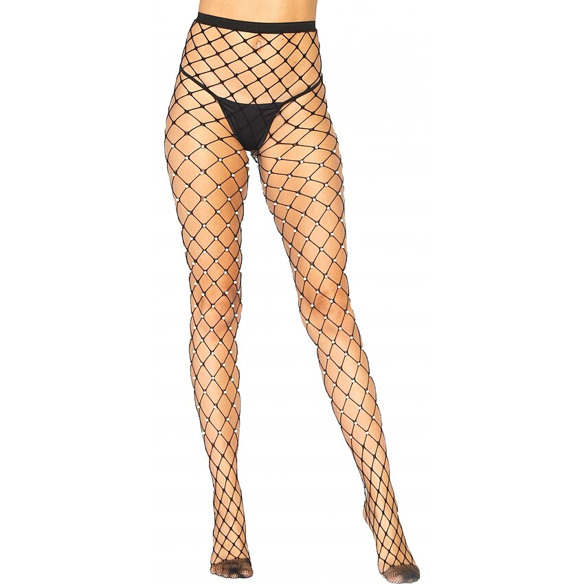 Dresuri Leg Avenue Plasă Pearl Negru XS-L