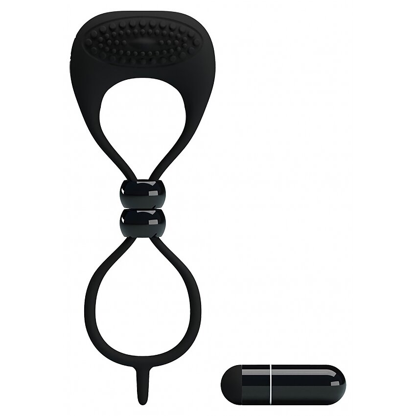Inel Penis Cu Vibrații Pretty Love Locker Negru