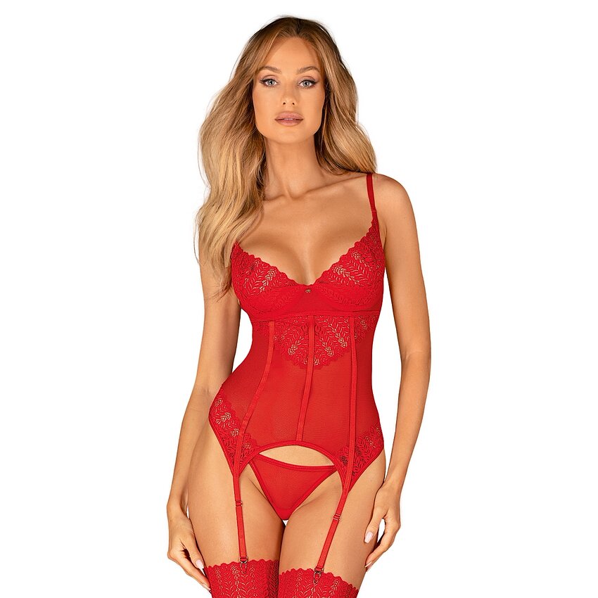 Corset Obsessive Ingridia Roșu XS-S