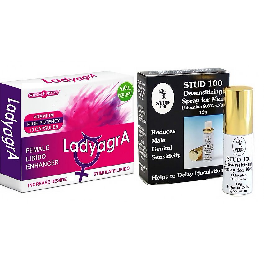 Pachet Spray Stud 100 Original + Pastile Libido Ladyagra 10buc