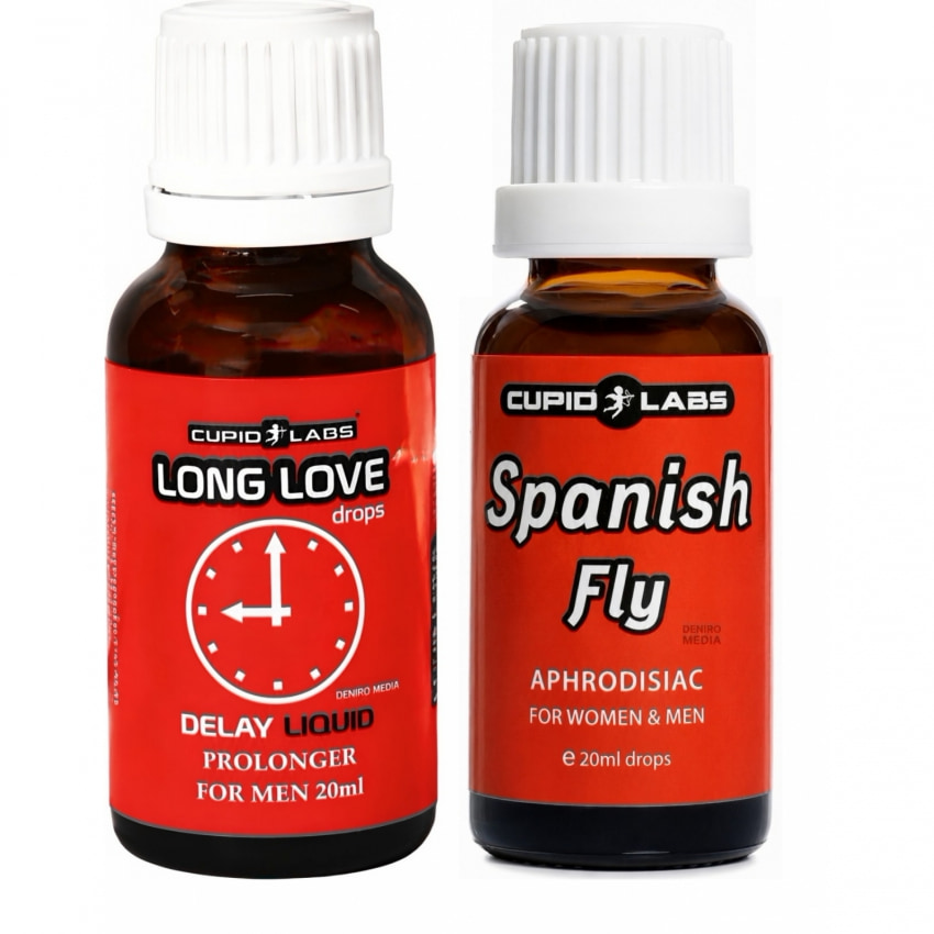 Pachet Picături Afrodisiace Spanish Fly 20ml + Picături Ejaculare Precoce Long Love 20ml
