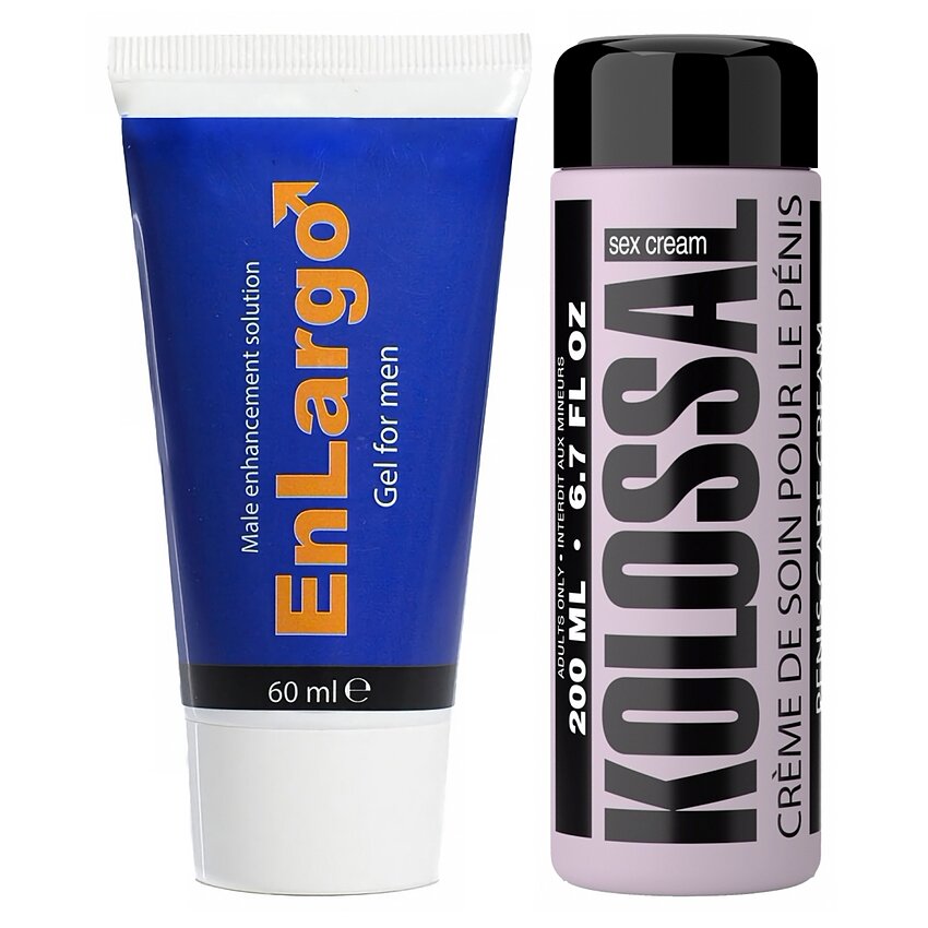 Pachet Cremă Mărirea Penisului Enlargo 100ml + Cremă Mărire Penis Kolossal 200ml