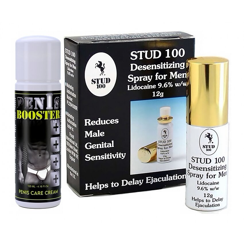 Pachet Cremă Pentru Potență Penis Booster 125ml + Spray Stud 100 Original