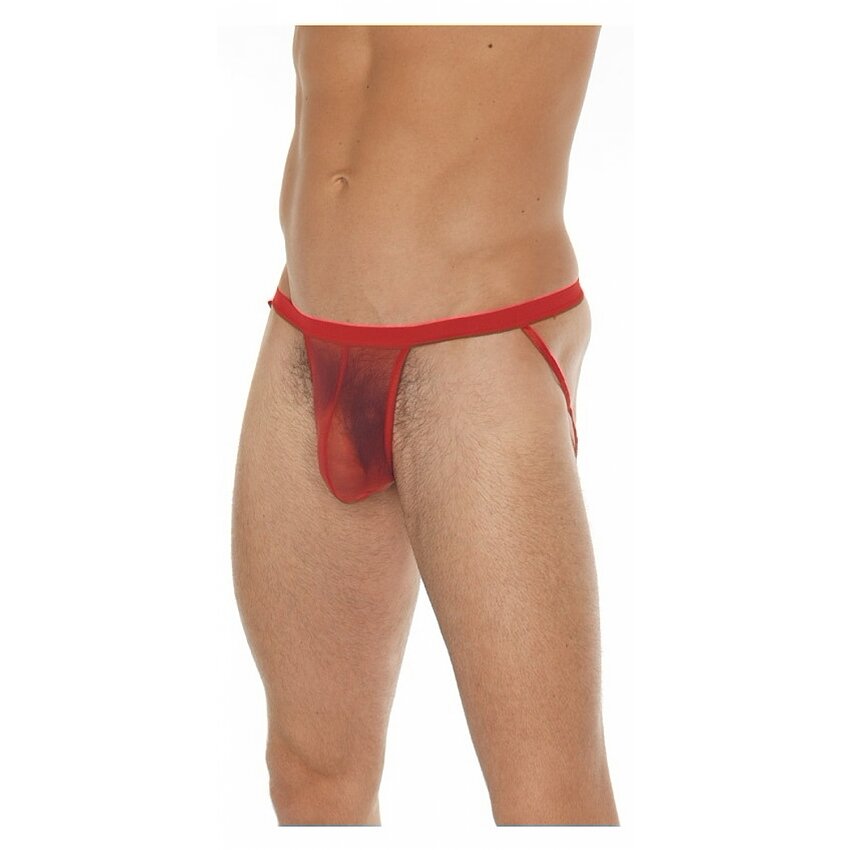 Chilot Amorable Transparent Jockstrap Roșu S-L