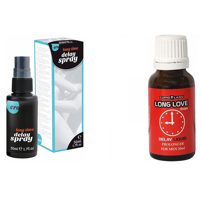 Pachet Spray HOT Delay 50 ml + Picături Ejaculare Precoce Long Love 20ml