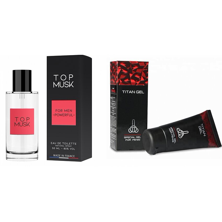 Pachet Cremă Titan Gel + Parfum Top Musk