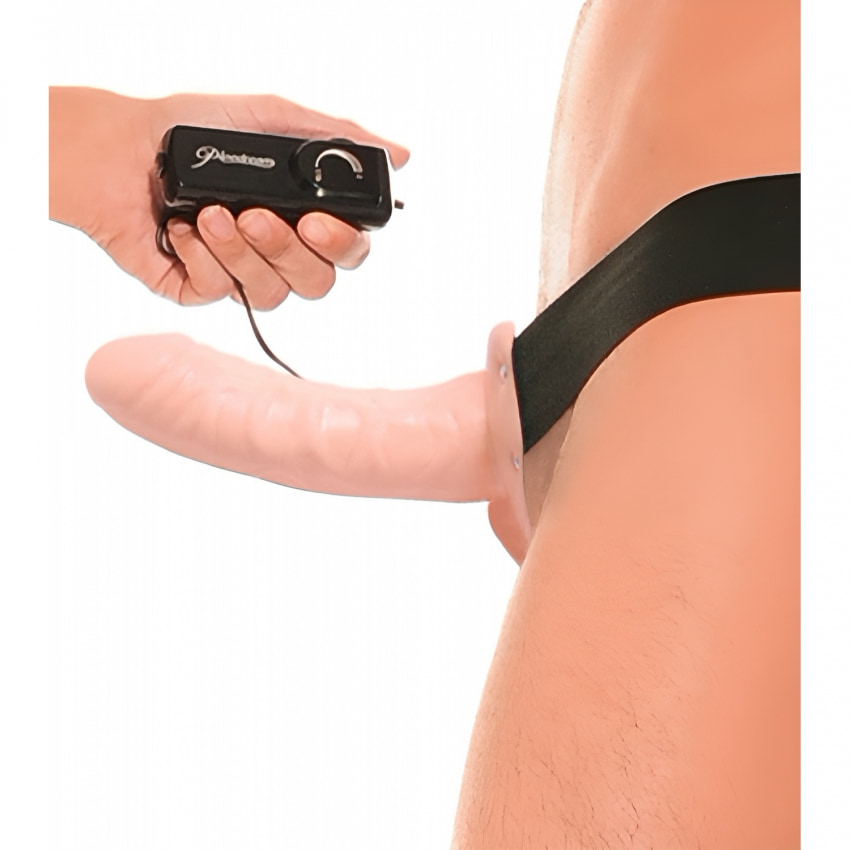 Vibrating Hollow Strap On For Him Or Her