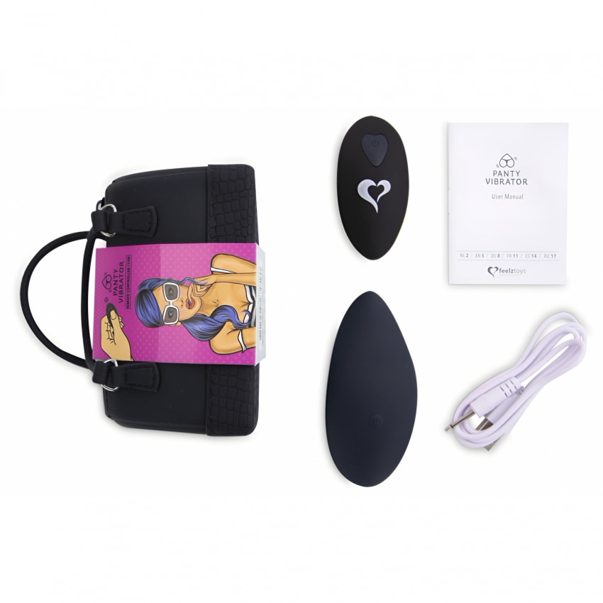 Vibrator Pentru Chiloți Cu Telecomandă Feelztoys Negru